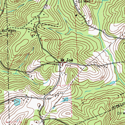 Topographic Map of Saint Joe, PA