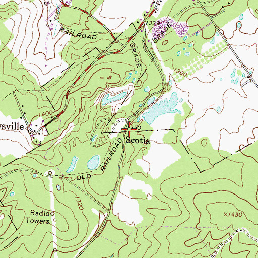 Topographic Map of Scotia, PA