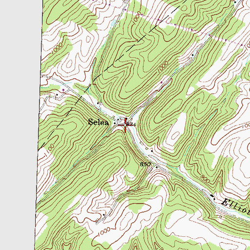 Topographic Map of Selea, PA