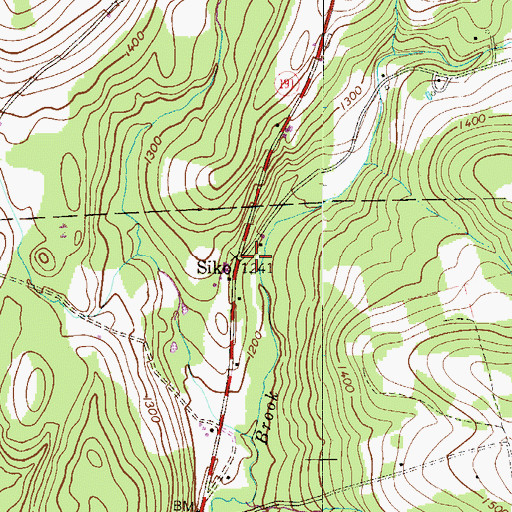 Topographic Map of Siko, PA