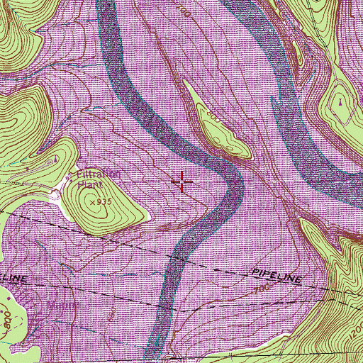 Topographic Map of Snydertown, PA