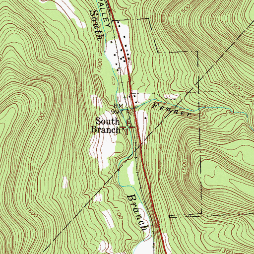 Topographic Map of South Branch, PA