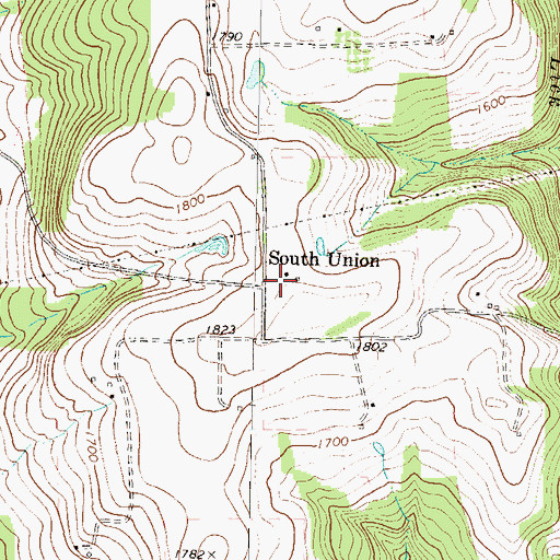 Topographic Map of South Union, PA