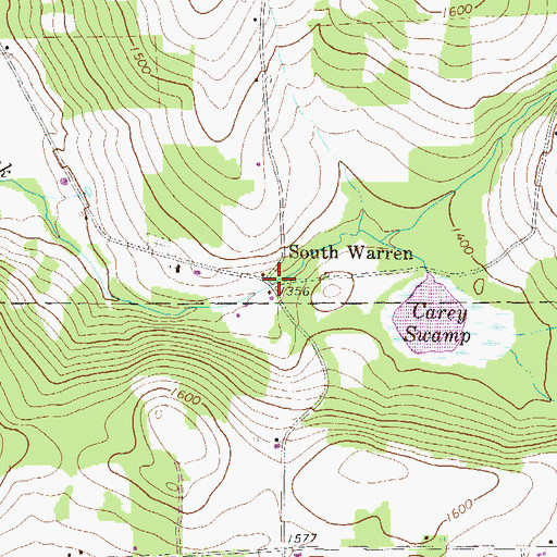 Topographic Map of South Warren, PA