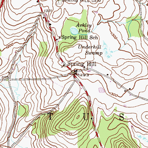 Topographic Map of Spring Hill, PA