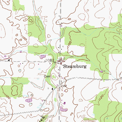 Topographic Map of Steamburg, PA