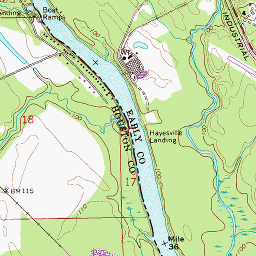 Topographic Map of Howards Mill Creek, AL