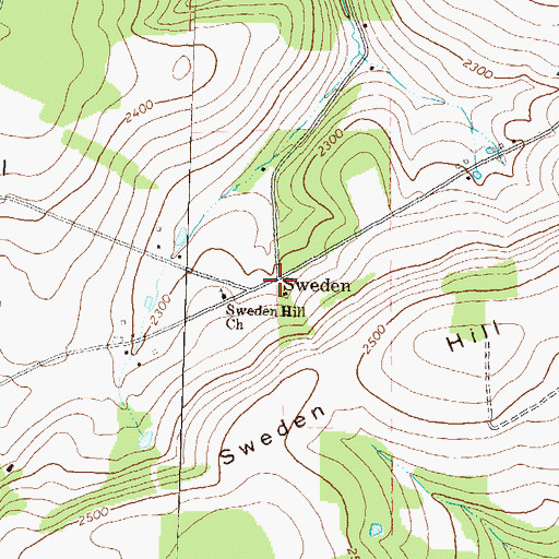 Topographic Map of Sweden, PA