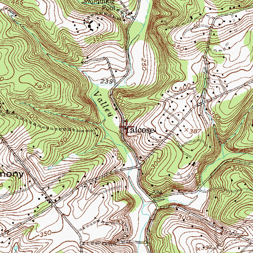 Topographic Map of Talcose, PA