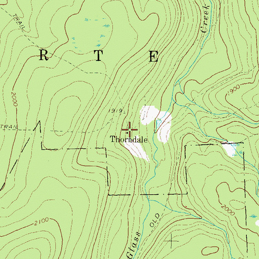 Topographic Map of Thorndale, PA