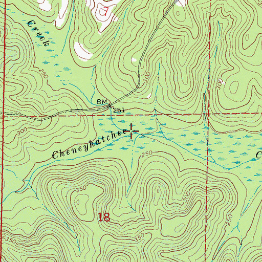 Topographic Map of Howell Creek, AL