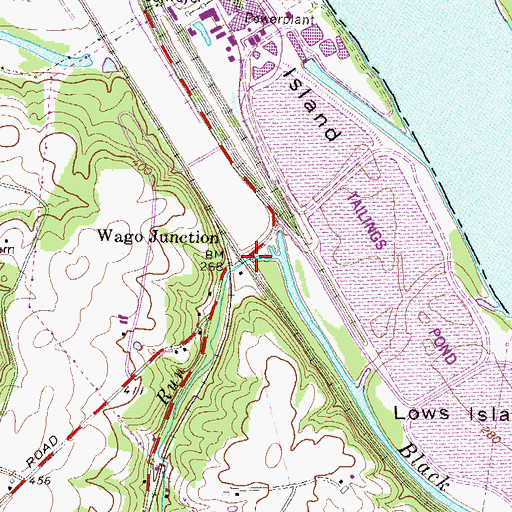 Topographic Map of Wago Junction, PA