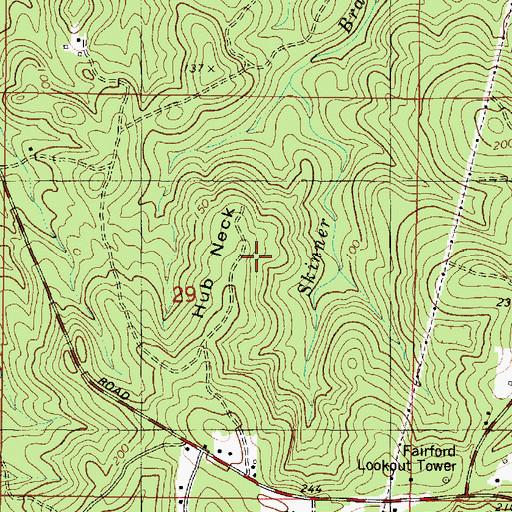 Topographic Map of Hub Neck, AL