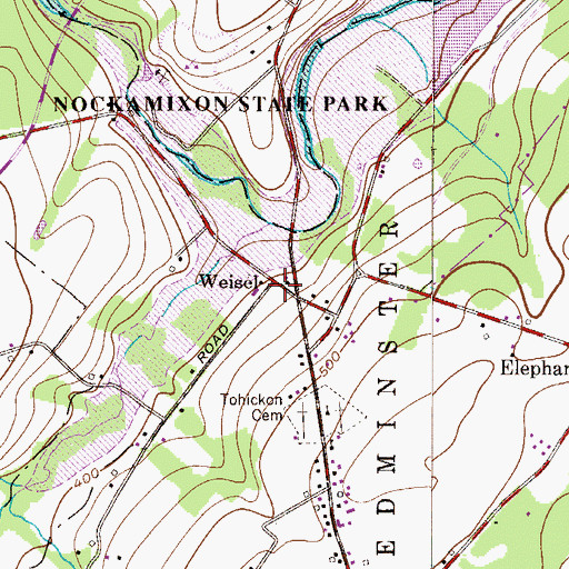 Topographic Map of Weisel, PA