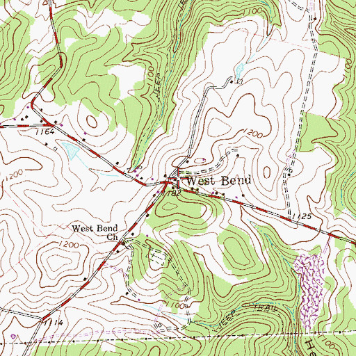 Topographic Map of West Bend, PA