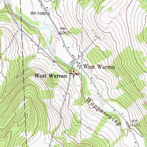Topographic Map of West Warren, PA