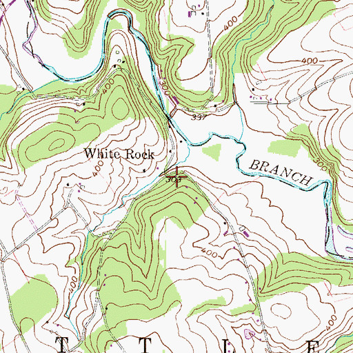 Topographic Map of White Rock, PA