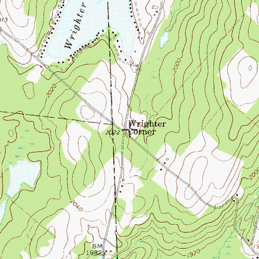 Topographic Map of Wrighter Corner, PA