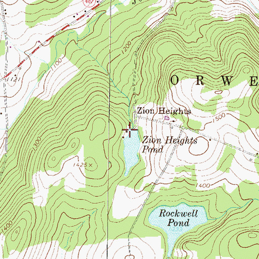 Topographic Map of Zion Heights, PA