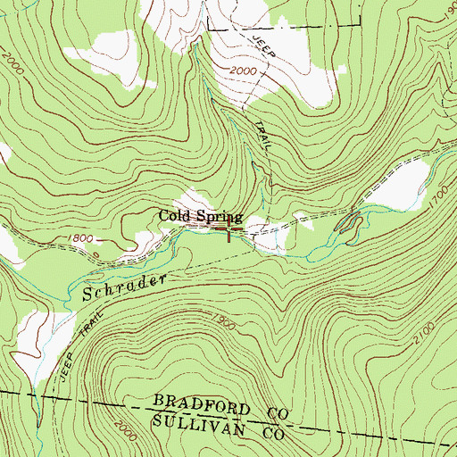 Topographic Map of Cold Spring, PA