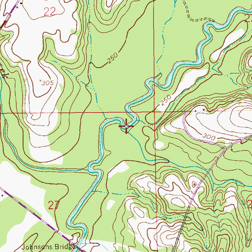 Topographic Map of Huckleberry Creek, AL