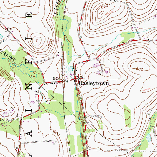 Topographic Map of Rasleytown, PA