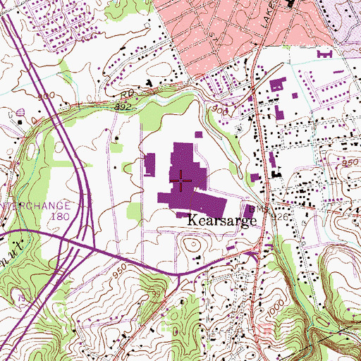 Topographic Map of Millcreek Mall, PA