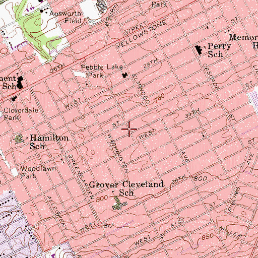 Topographic Map of Colonial Plaza, PA