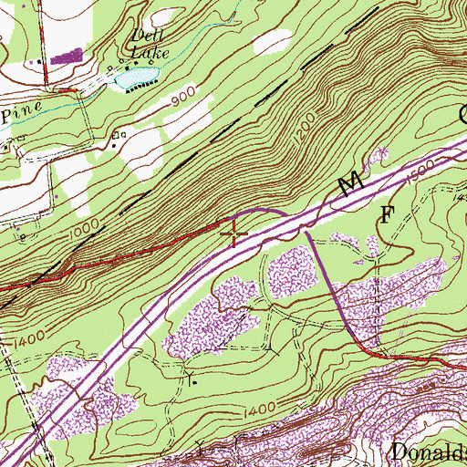 Topographic Map of I-81 Scenic View, PA