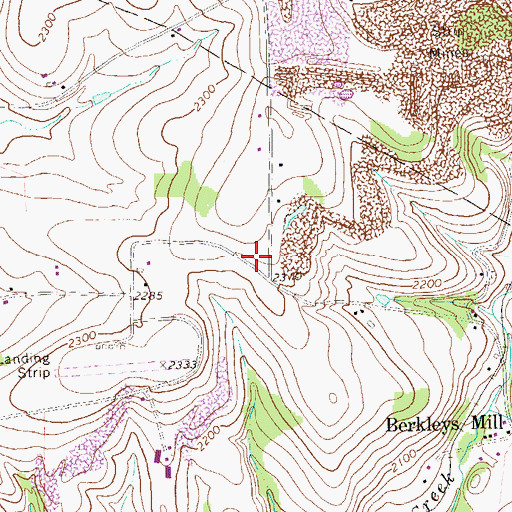 Topographic Map of Walker School (historical), PA