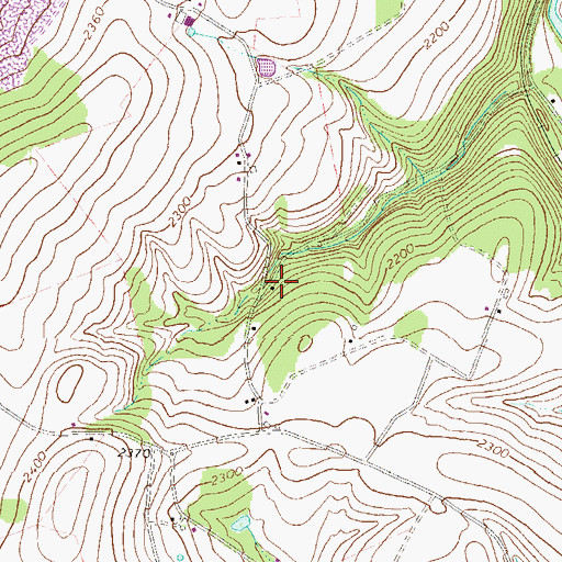 Topographic Map of Miller School, PA