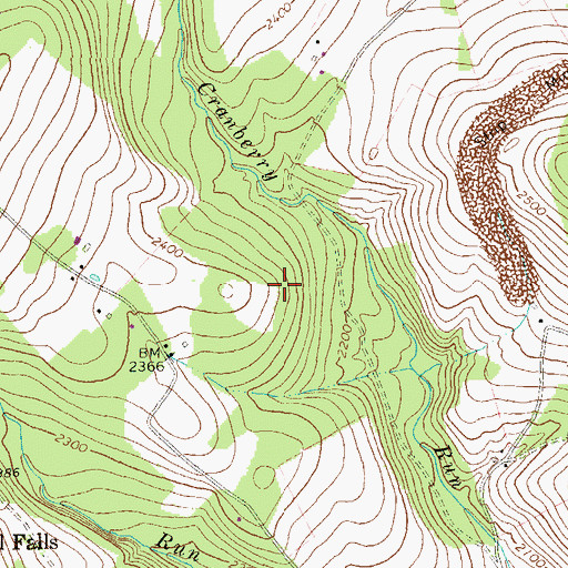 Topographic Map of Handwork School (historical), PA