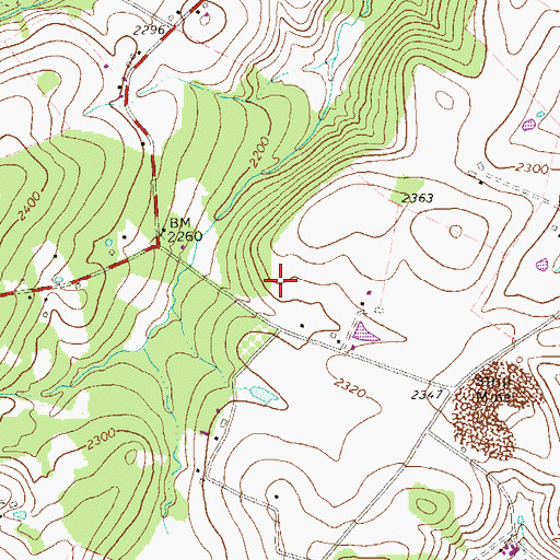 Topographic Map of De Hay School, PA