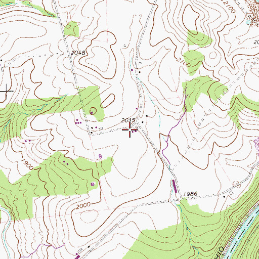 Topographic Map of Shaft School (historical), PA