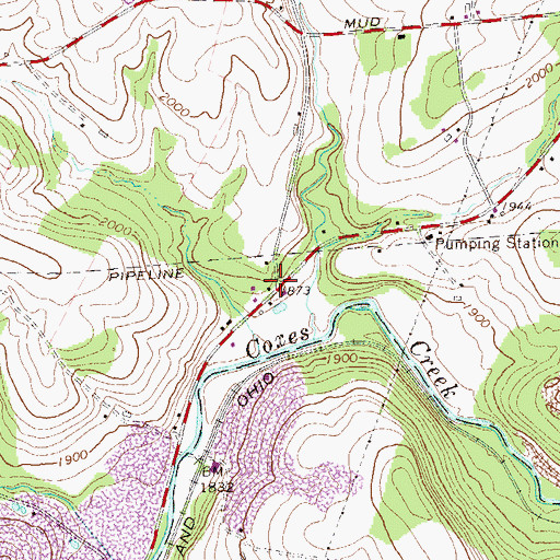 Topographic Map of Hays School (historical), PA