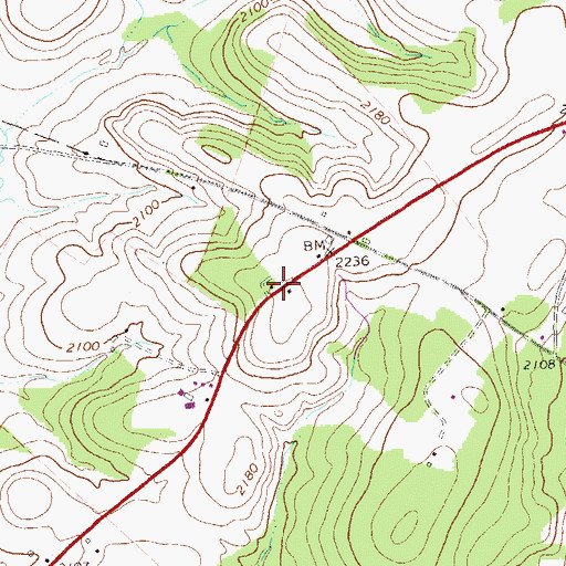 Topographic Map of Weimer School, PA