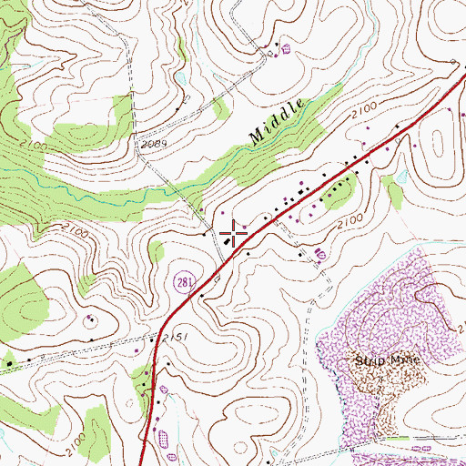 Topographic Map of Milford Church (historical), PA
