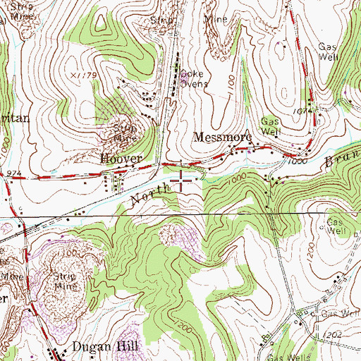 Topographic Map of Ache Junction, PA