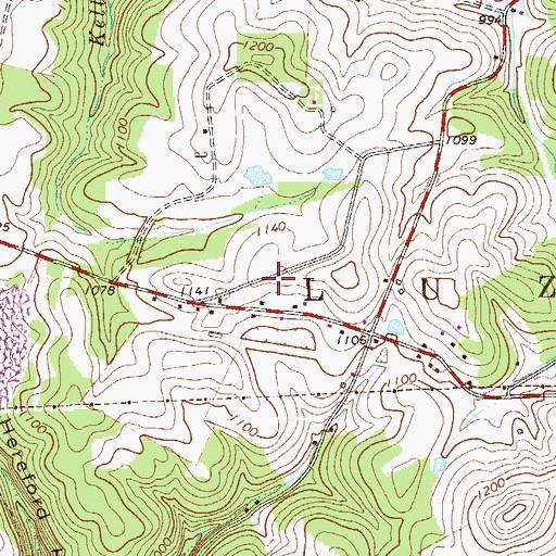 Topographic Map of Haines School (historical), PA