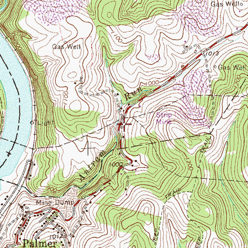 Topographic Map of Christopher School, PA