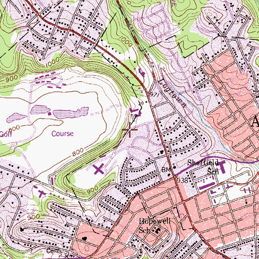 Topographic Map of Aliquippa Community Hospital, PA