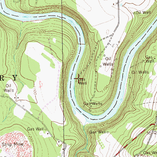 Topographic Map of Martins Mill, PA