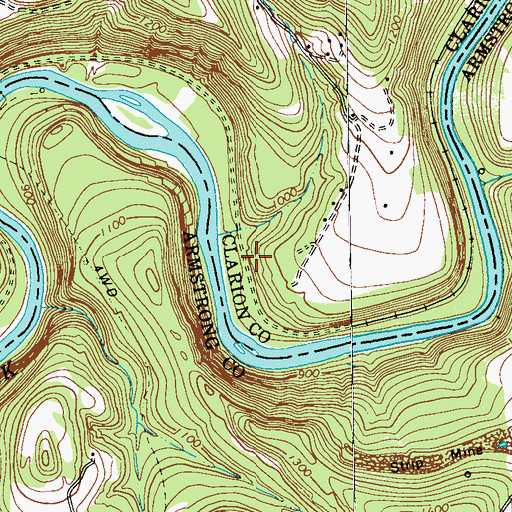 Topographic Map of Shannon, PA