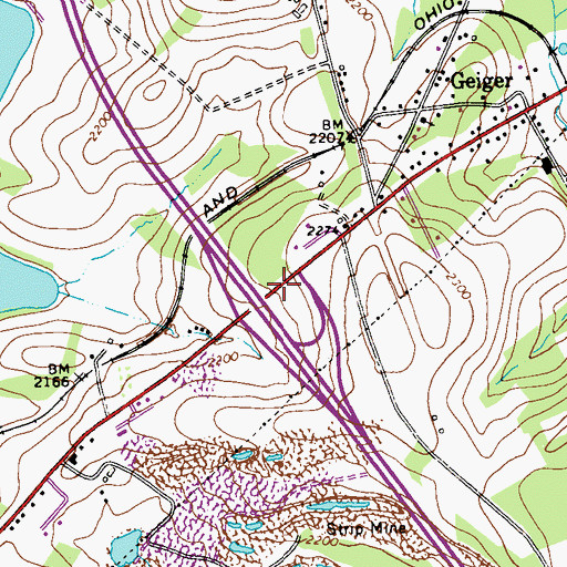Topographic Map of Summit School (historical), PA