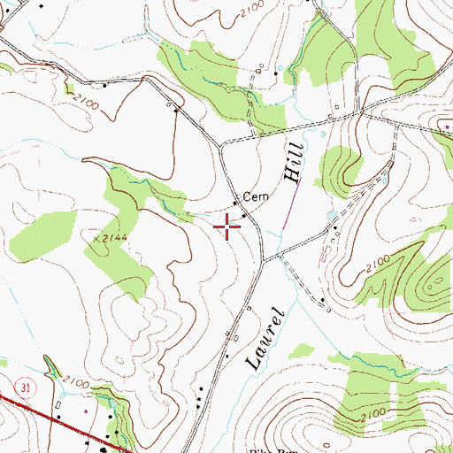 Topographic Map of Temple School (historical), PA