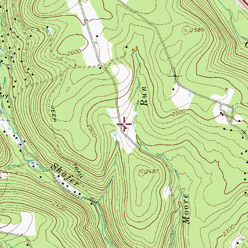 Topographic Map of Moore School, PA