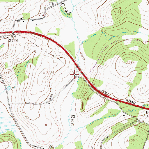 Topographic Map of Miller School (historical), PA