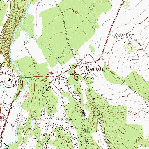 Topographic Map of Byers Station (historical), PA