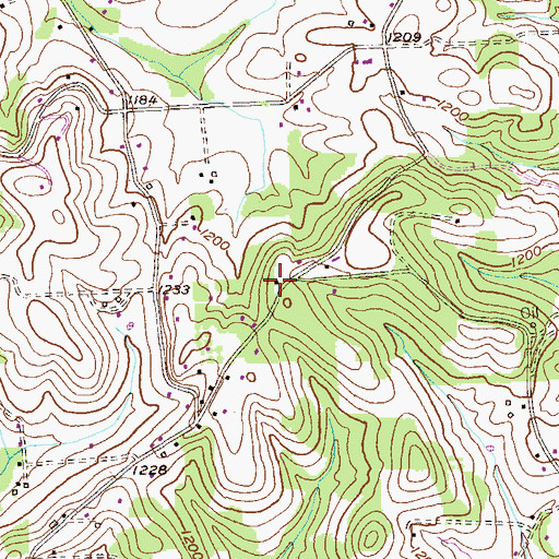 Topographic Map of Sandy Hill School, PA