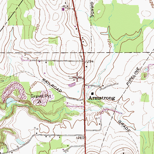 Topographic Map of Shamrock Public Golf Course, PA